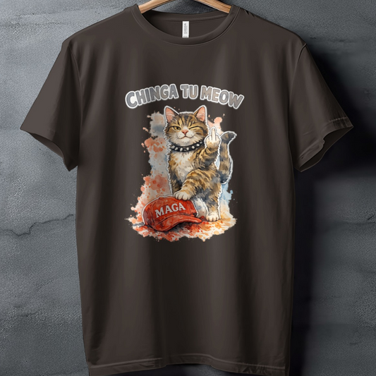 Winking Cat Middle Finger CHINGA TU MEOW MAGA Hat product type