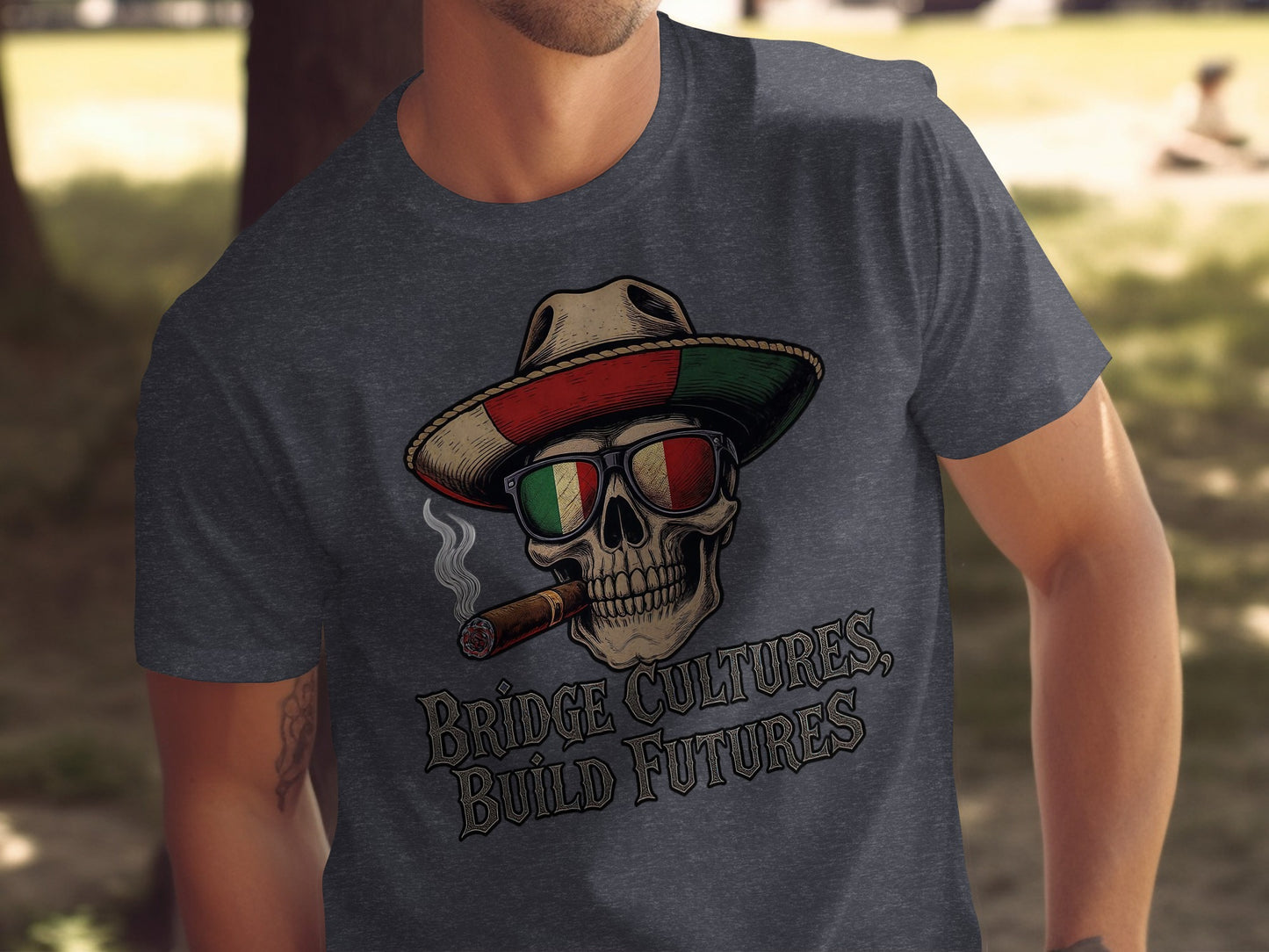 Bridge Cultures Build Futures Skull Art product