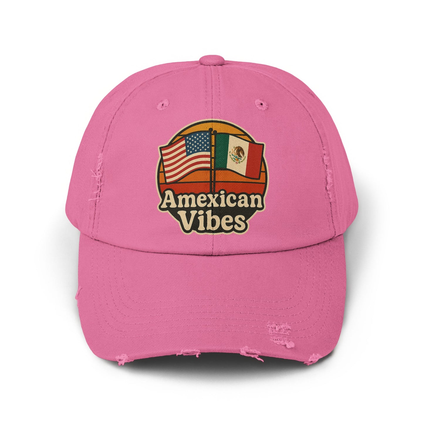 American Mexican Vibes Distressed Pink Cap product type
