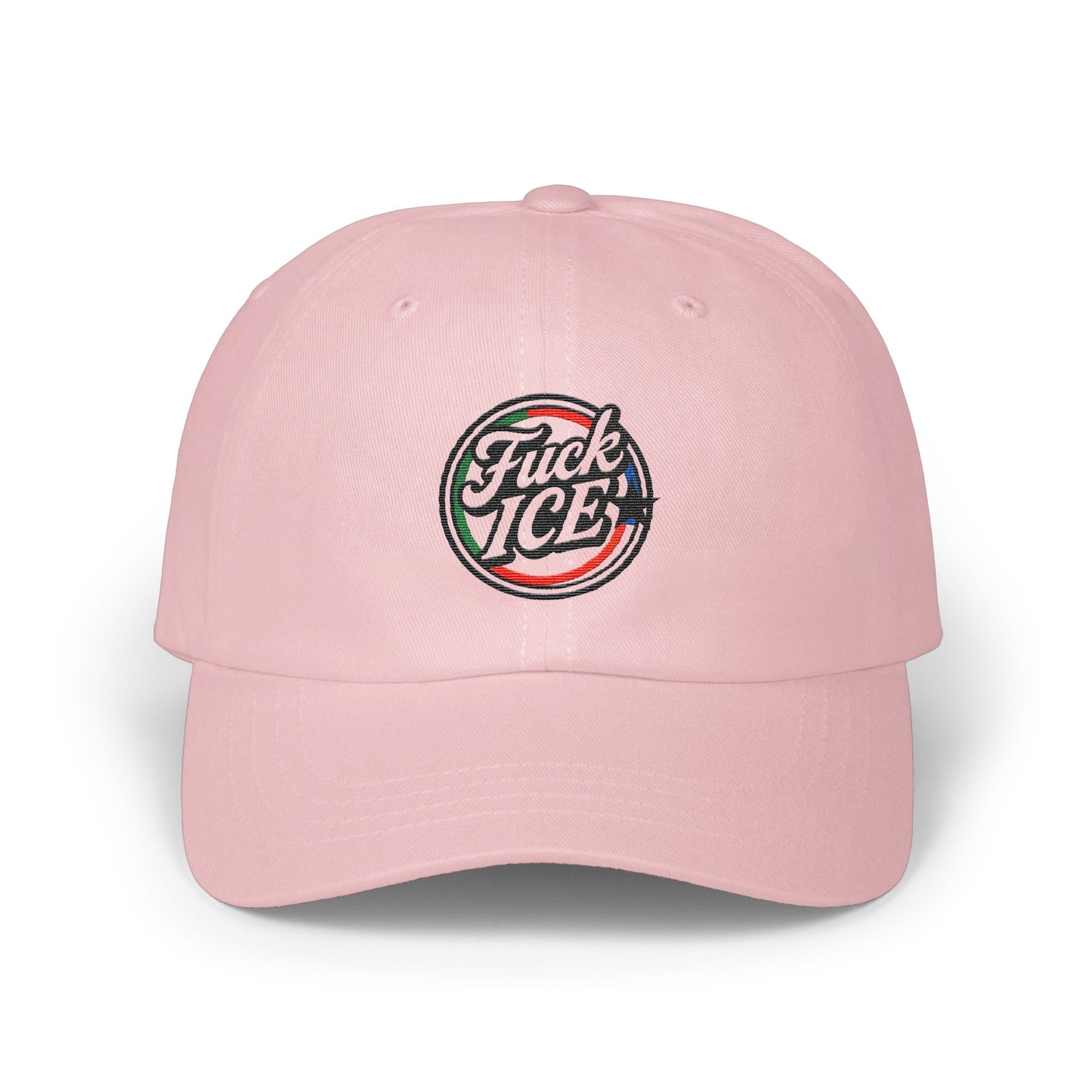 Pink Fuck ICE Dad Hat Embroidered Cap Design product