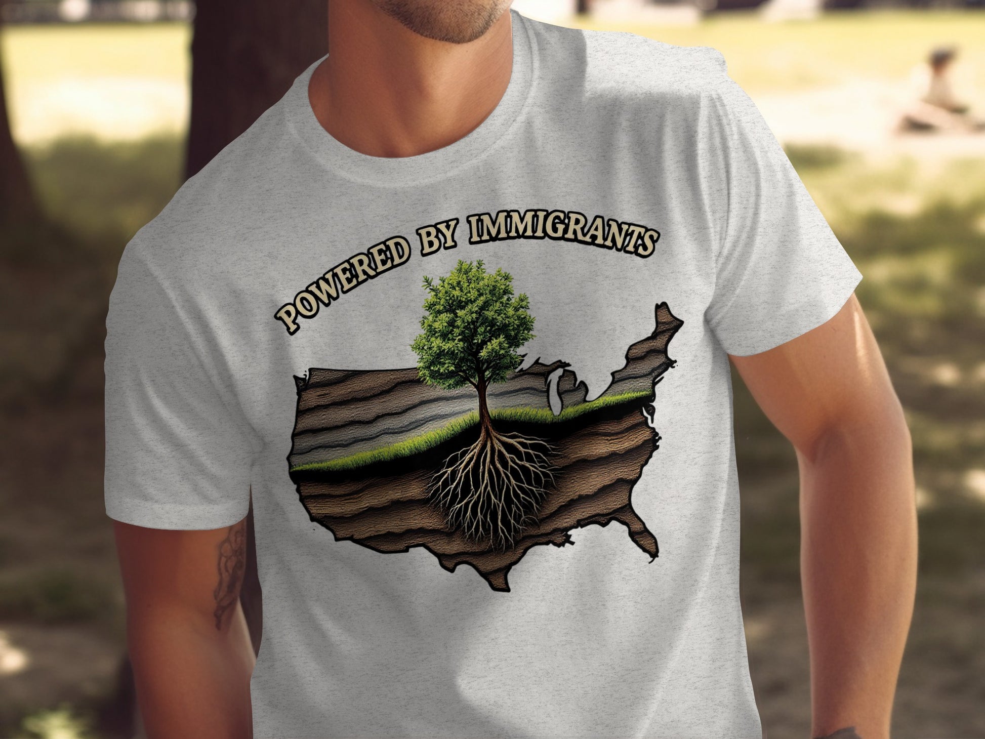 Powered by Immigrants Design T-shirt product type