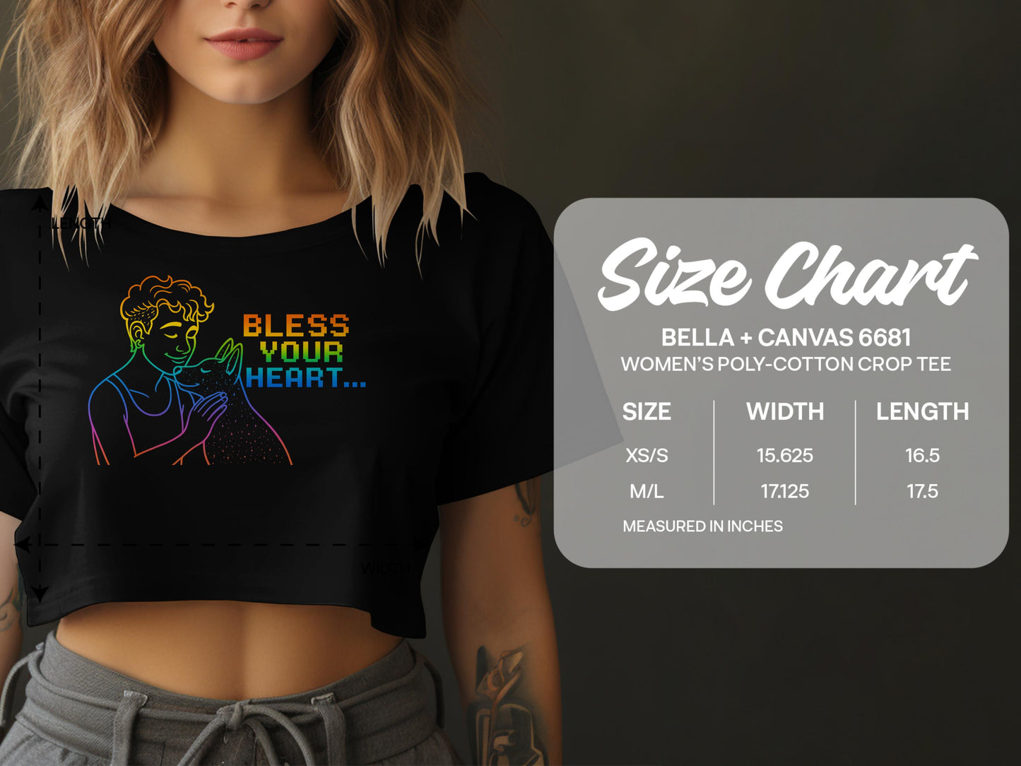 Bless Your Heart Women's Crop Tee product type