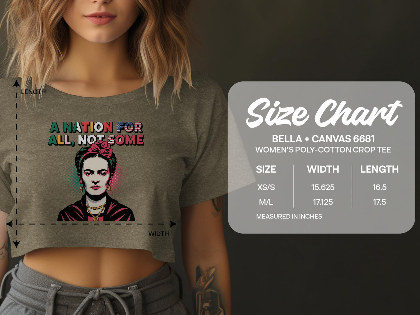 A Nation For All Not Some Women's Poly-Cotton Crop Tee product