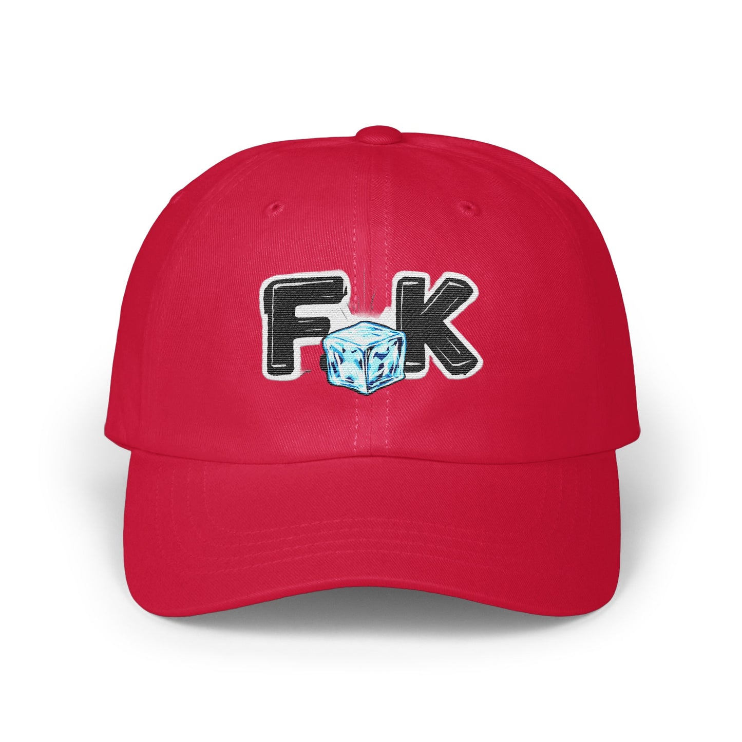 Red Baseball Cap with FK Ice Cube Design product