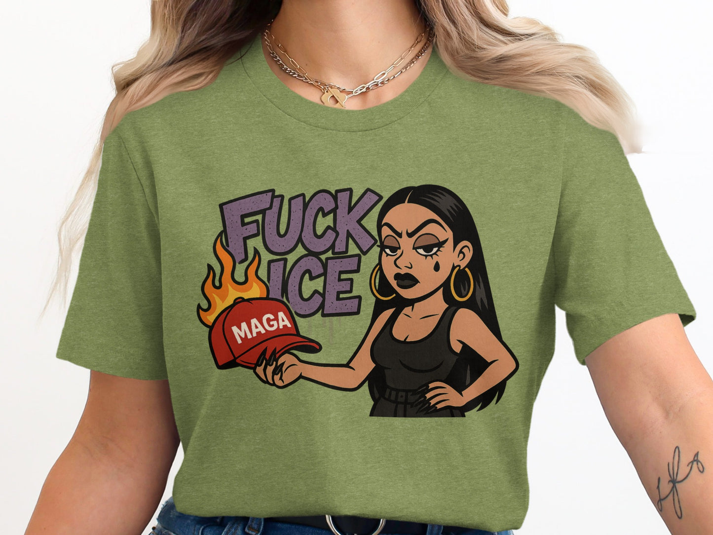 Fuck Ice Cartoon Character Graphic T-shirt product