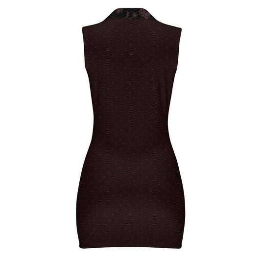 Mexican American Flag Dress, Sleeveless Bodycon Zip Dress for Women, USA Mexico Roses