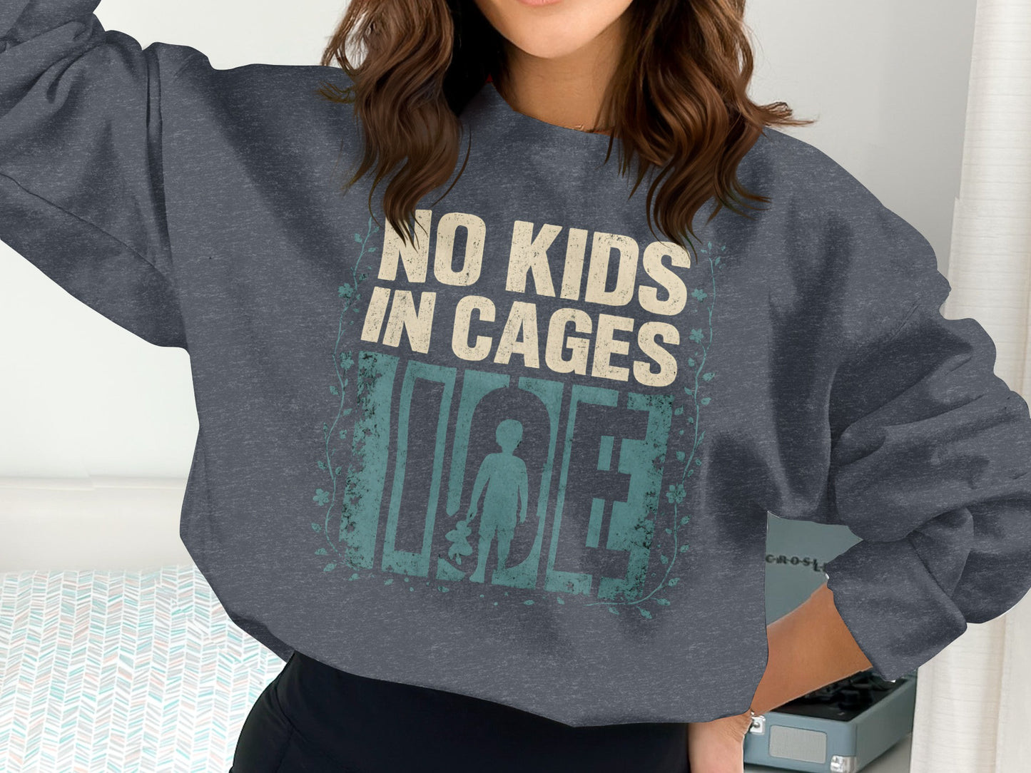 No Kids In Cages statement sweatshirt product type
