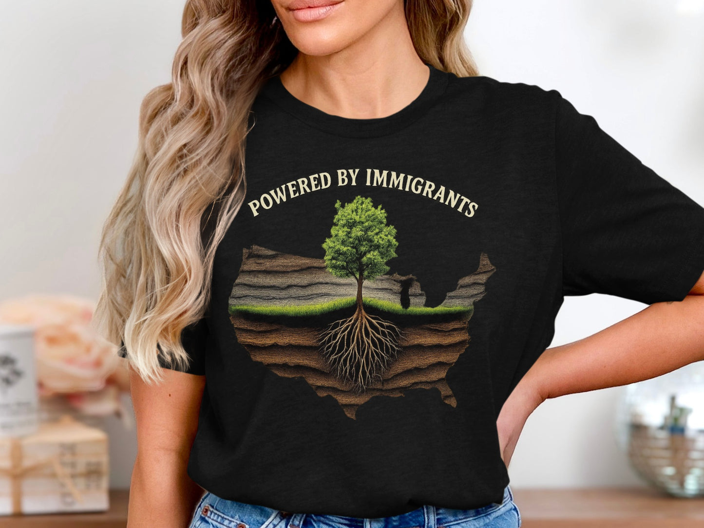 Powered by Immigrants Graphic Tee product