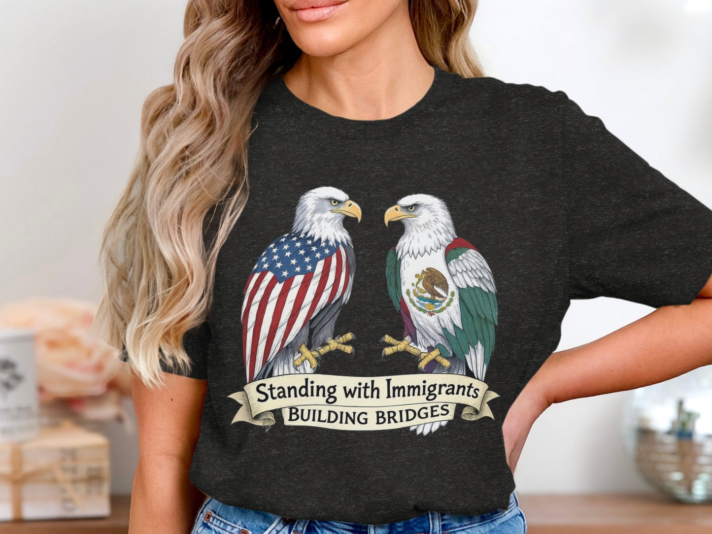 Standing with Immigrants Building Bridges Shirt product