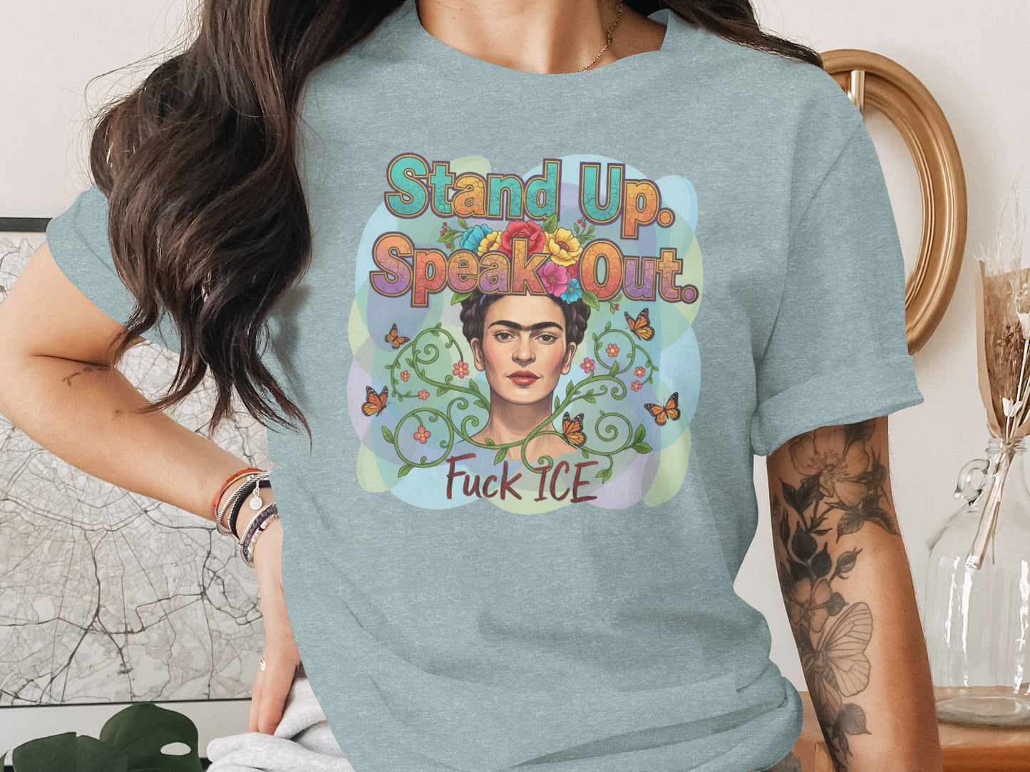 Stand Up Speak Out Fuck ICE Graphic Shirt product