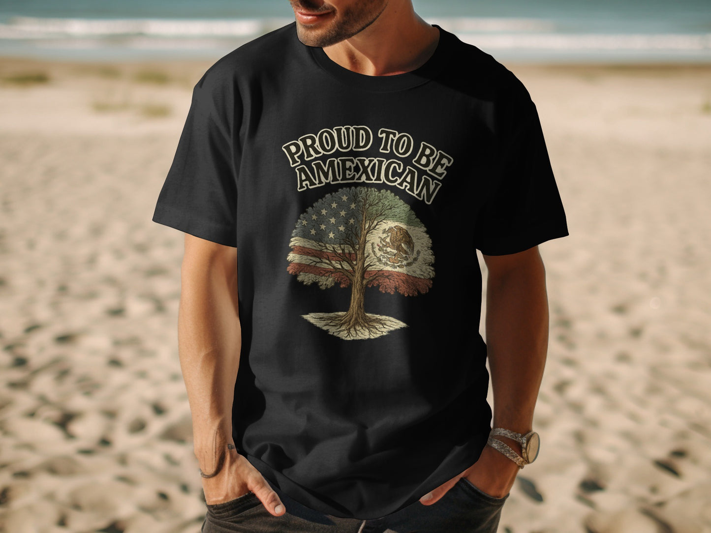 Proud to Be American Tree Graphic T-shirt product type