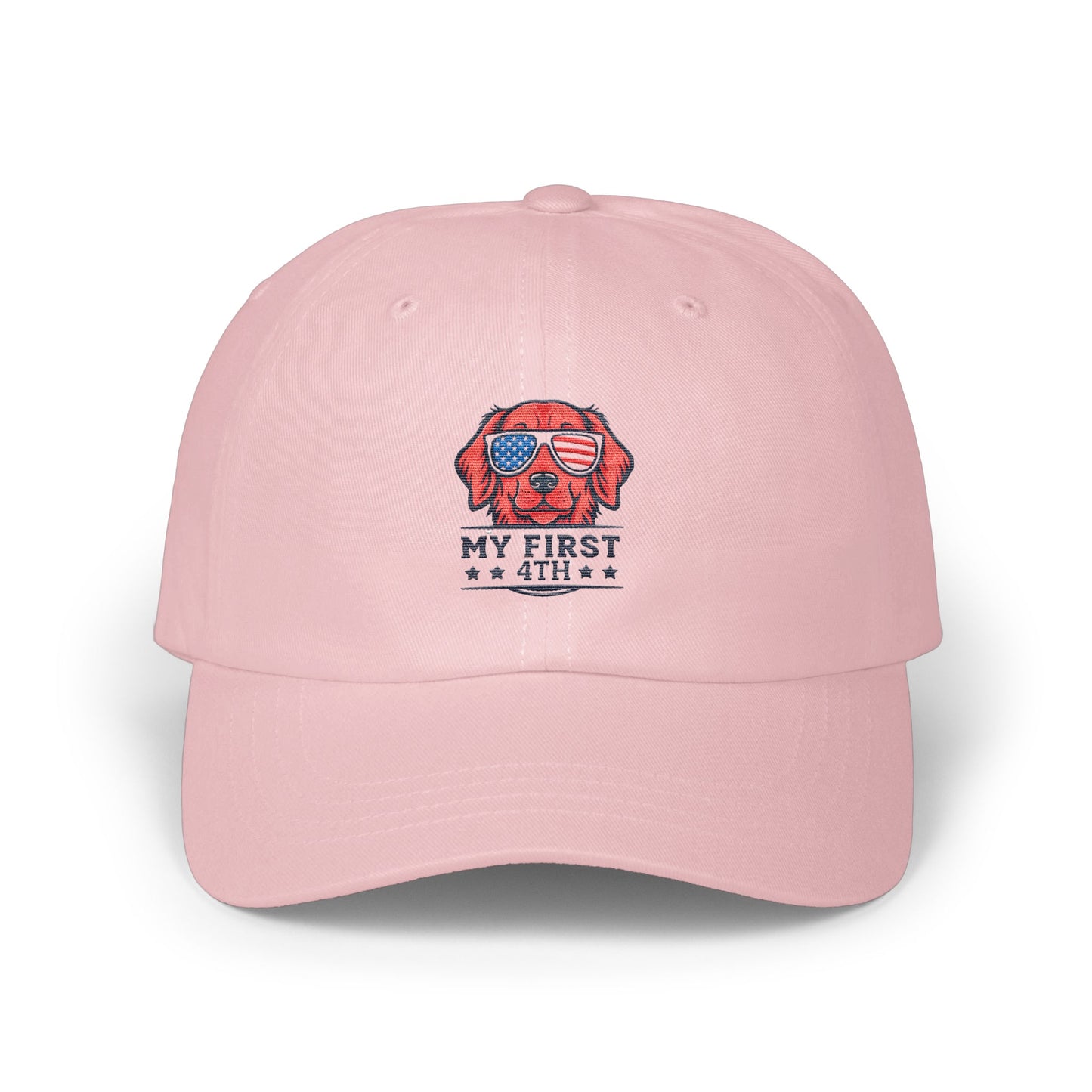 My First 4th Patriotic Dog Design Pink Hat product
