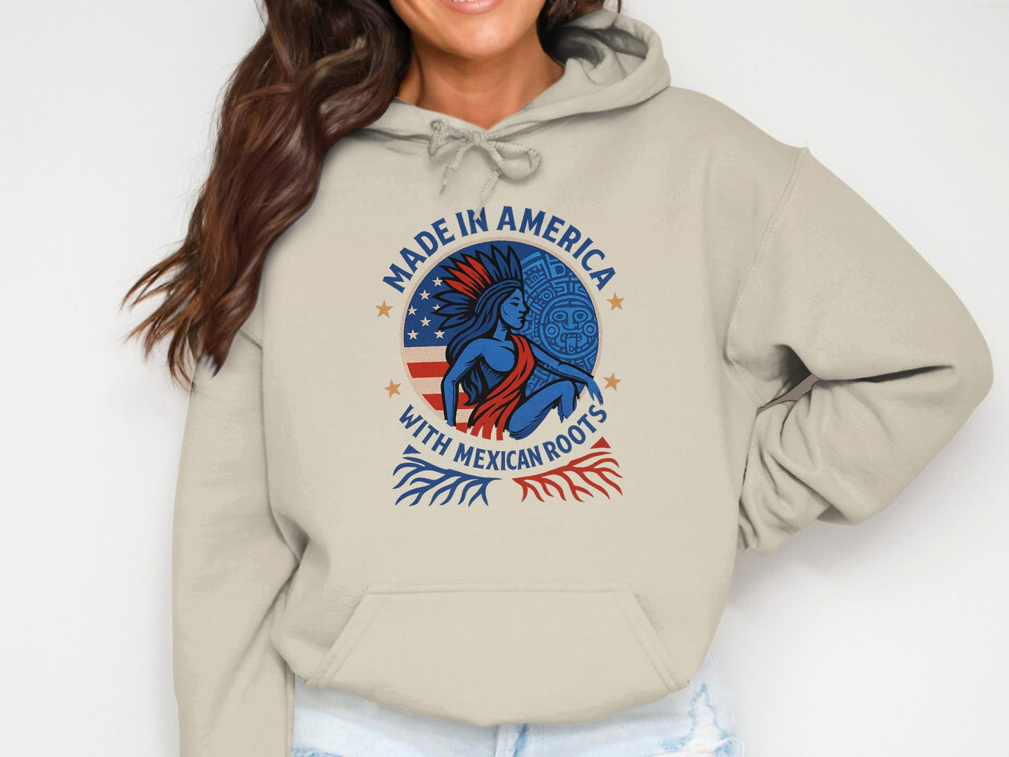 Made in America with Mexican Roots Pullover Hoodie product