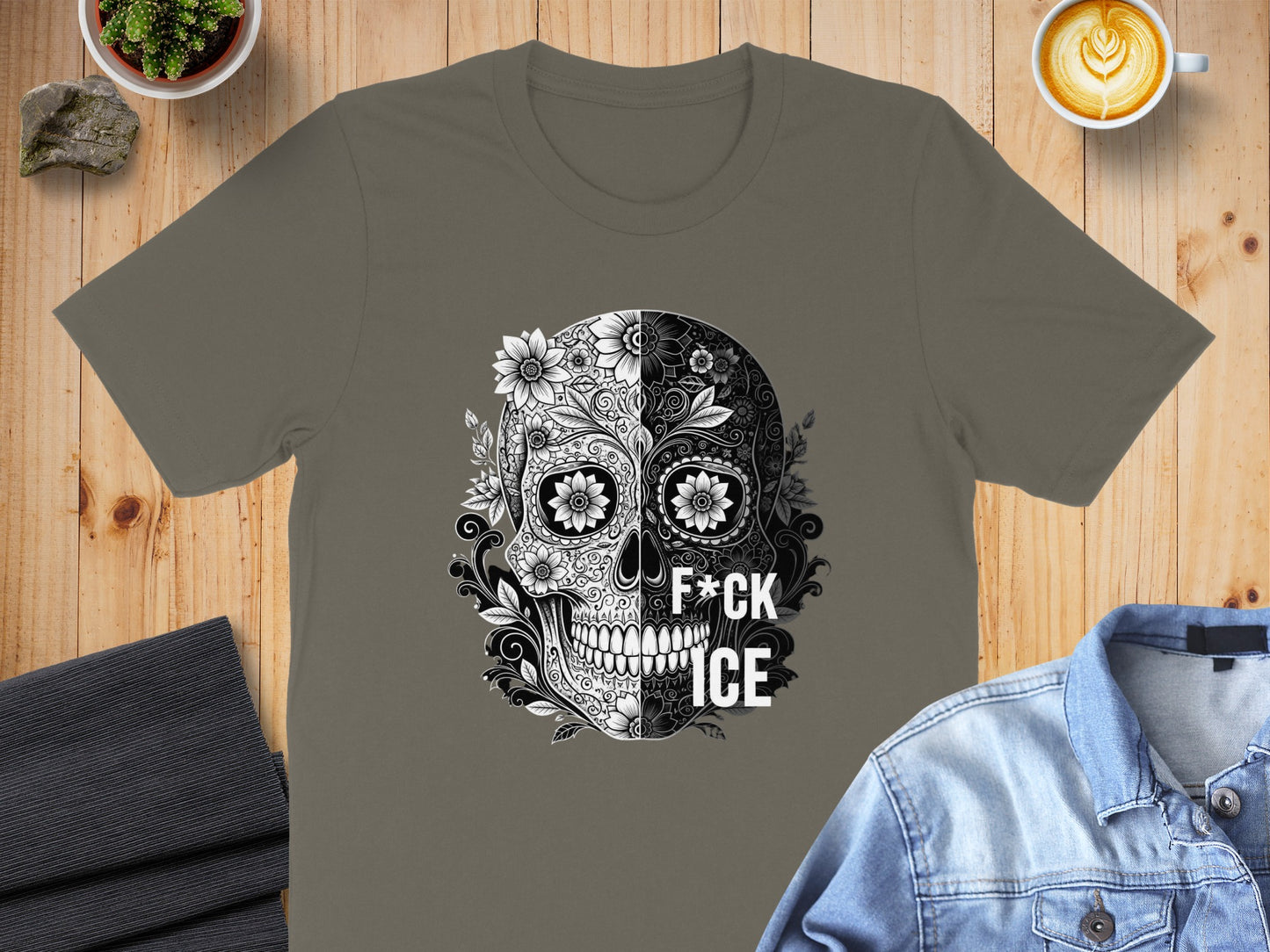 Bold Artistic Skull Graphic T-shirt Vibrant Print product type