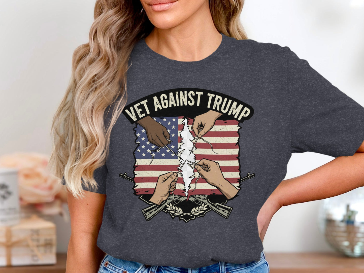 Vet Against Trump Graphic T-shirt product type