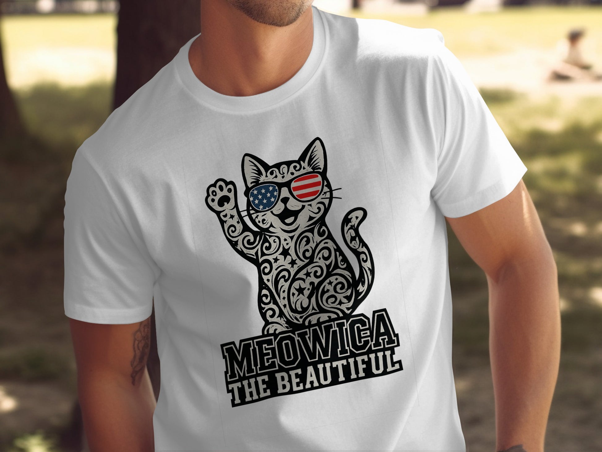 Meowica The Beautiful Cat Sunglasses T Shirt product type