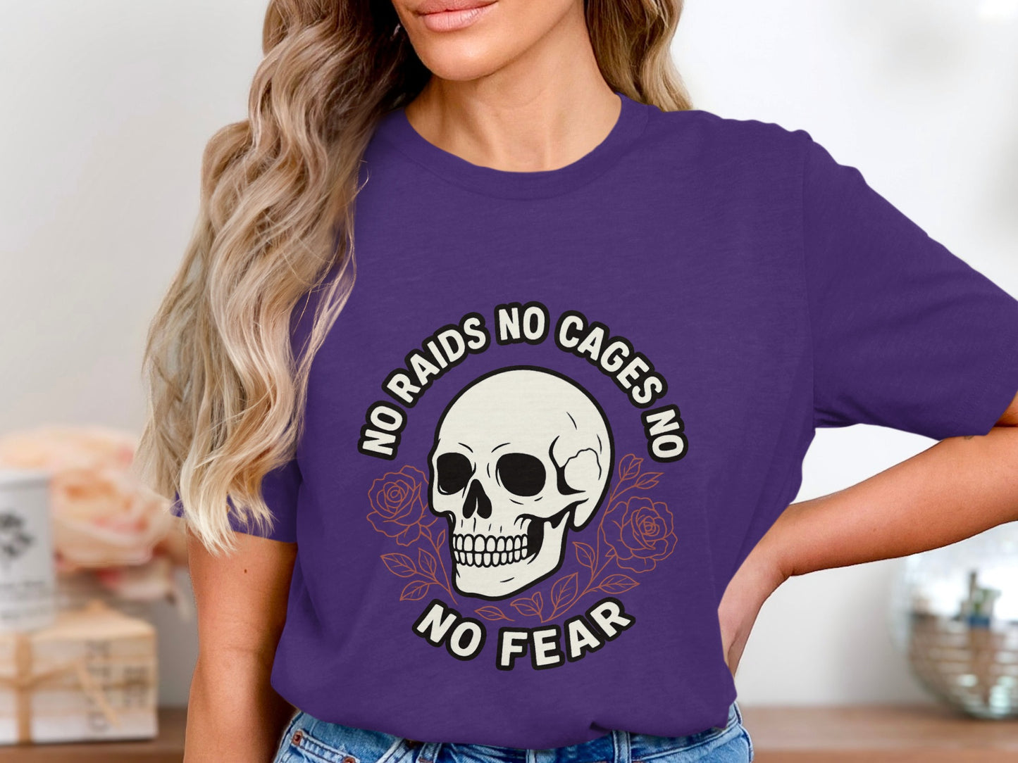 No Raids No Cages No Fear Skull Design T-shirt product type