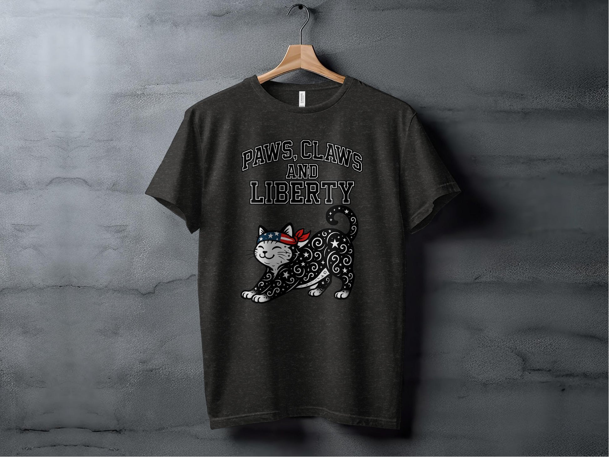 Paws Claws and Liberty Cat Graphic T-Shirt product type