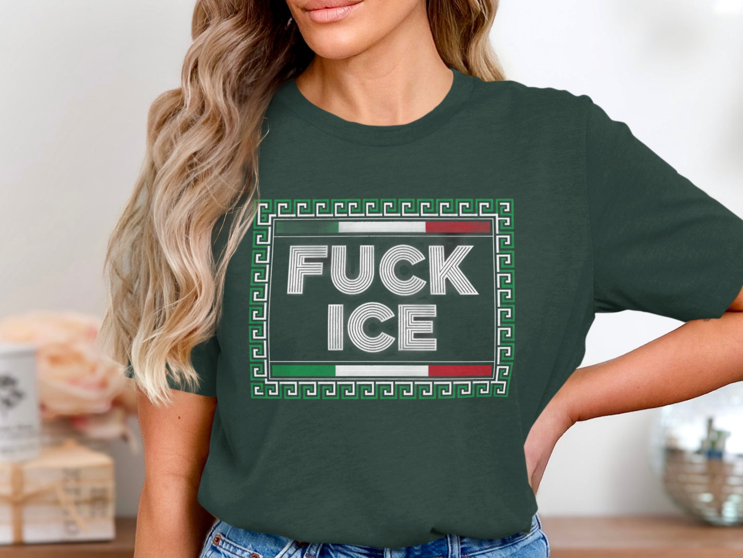 Fuck Ice Statement Graphic Tee Shirt product