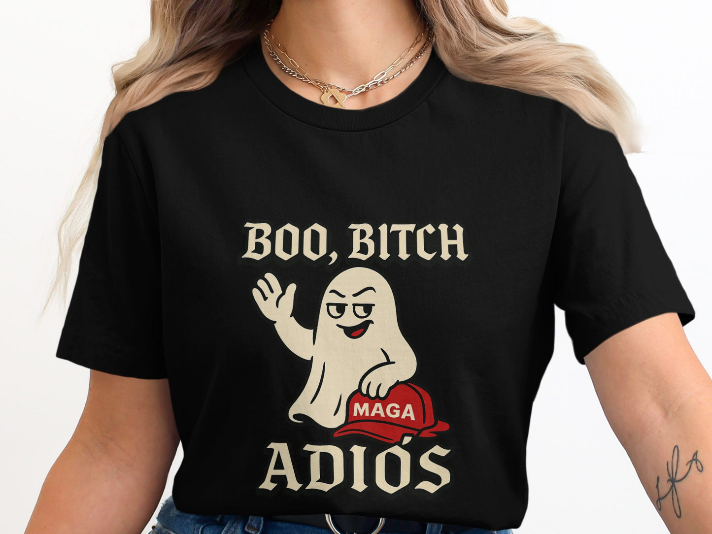Boo Bitch Adios Ghost MAGA Graphic T-shirt product