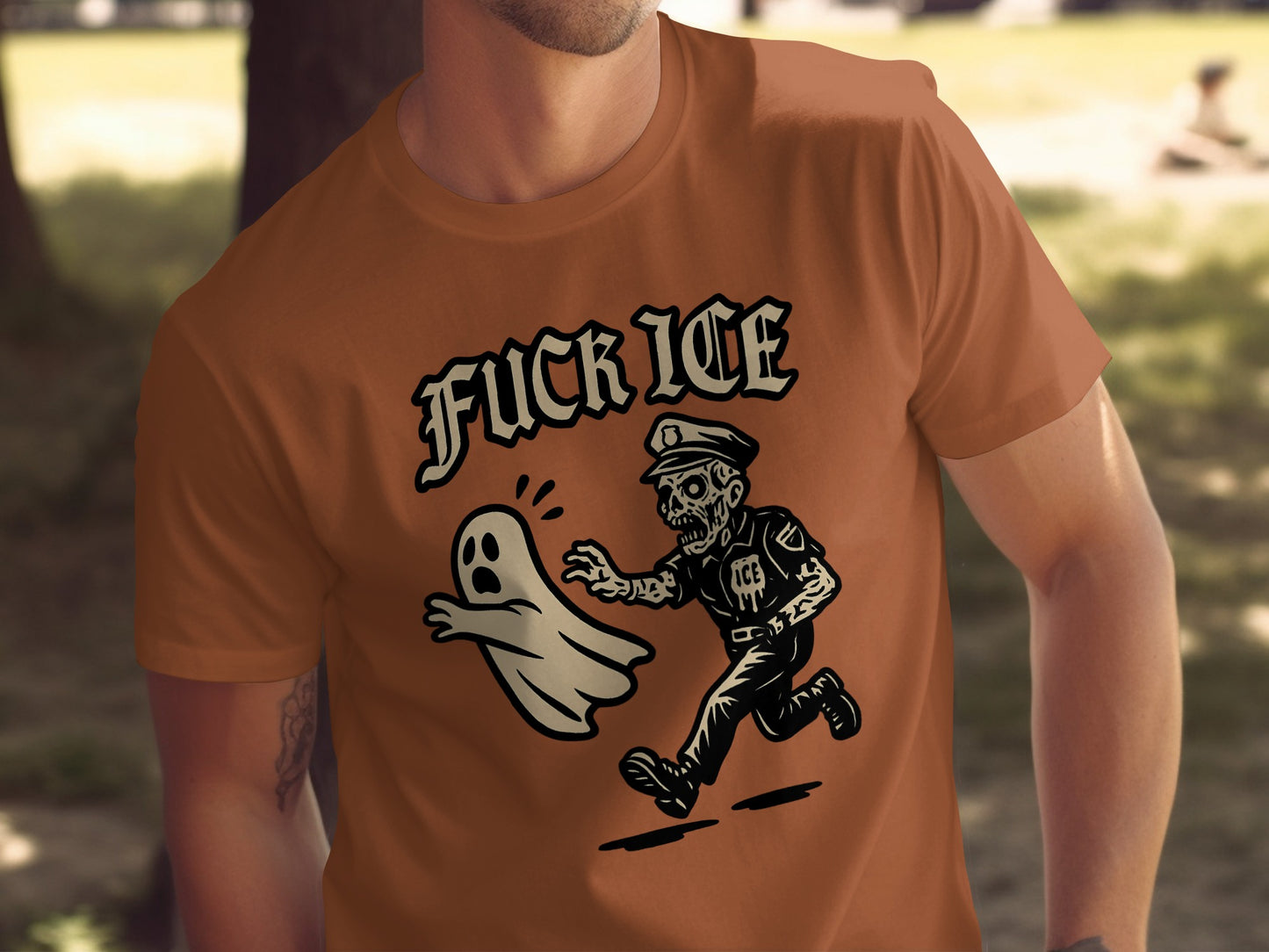 Fuck Ice Ghost Getting Chased Halloween T-Shirt product