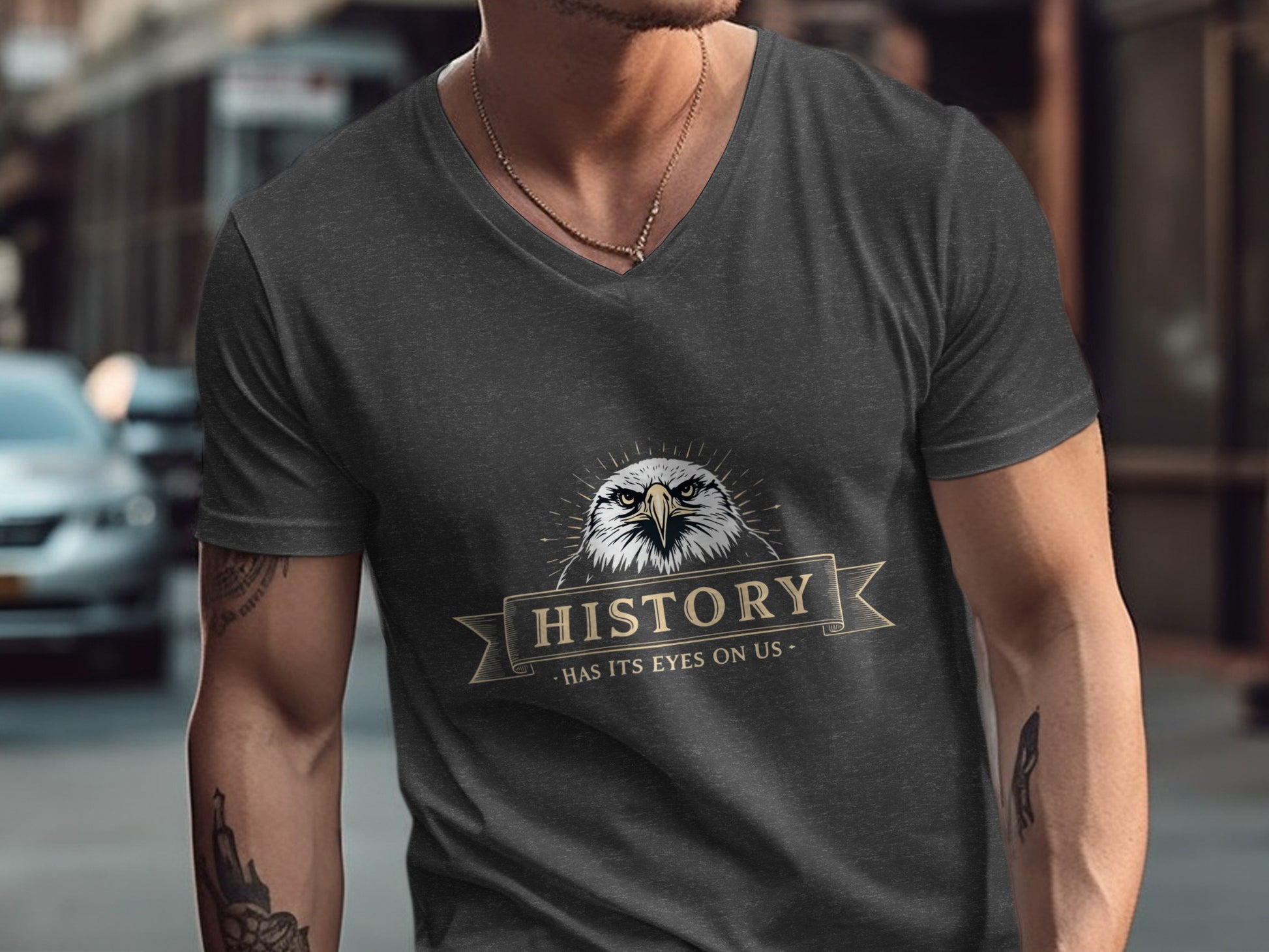 History Has Its Eyes on Us Eagle Graphic T-Shirt product