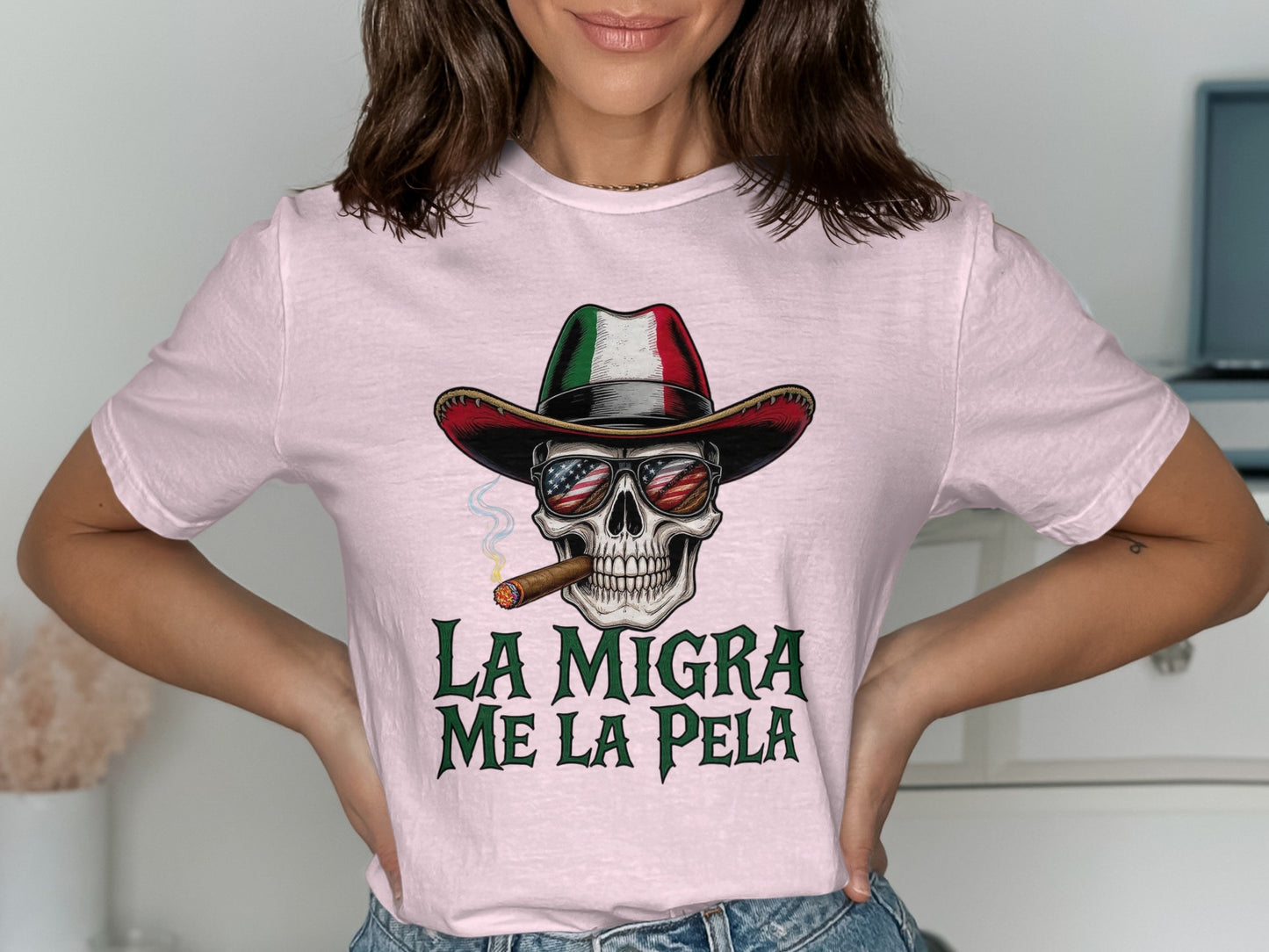 Cowgirl Skull Graphic Tee Statement Shirt product
