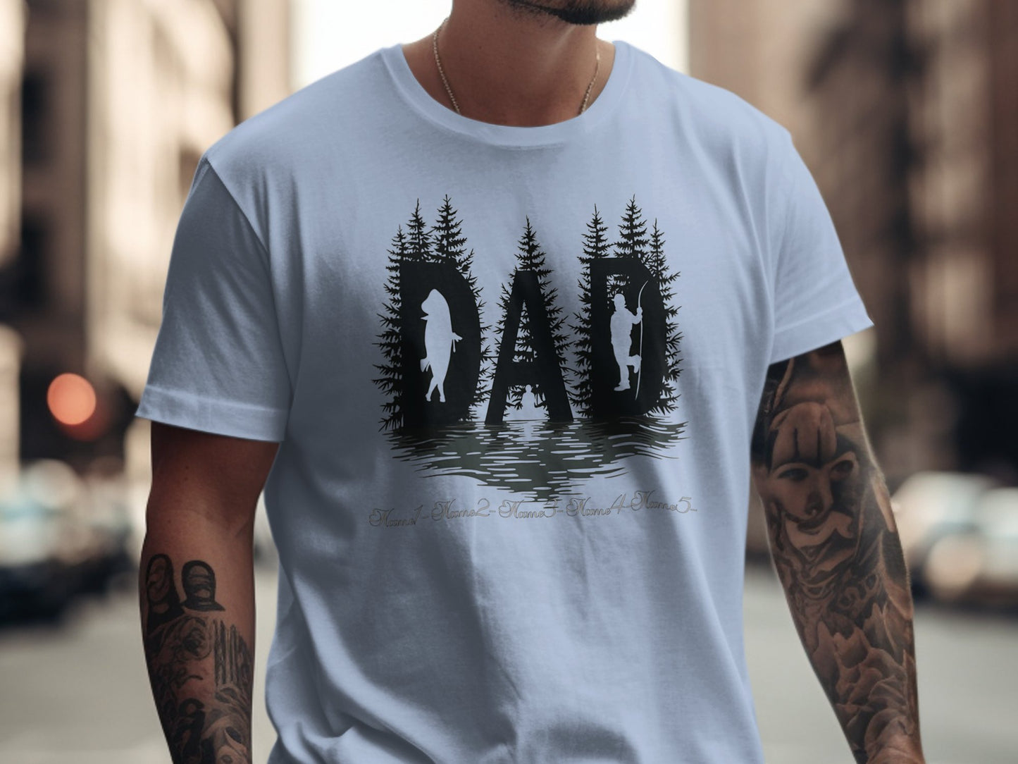Dad Fishing Theme Graphic Tee Great Gift Product
