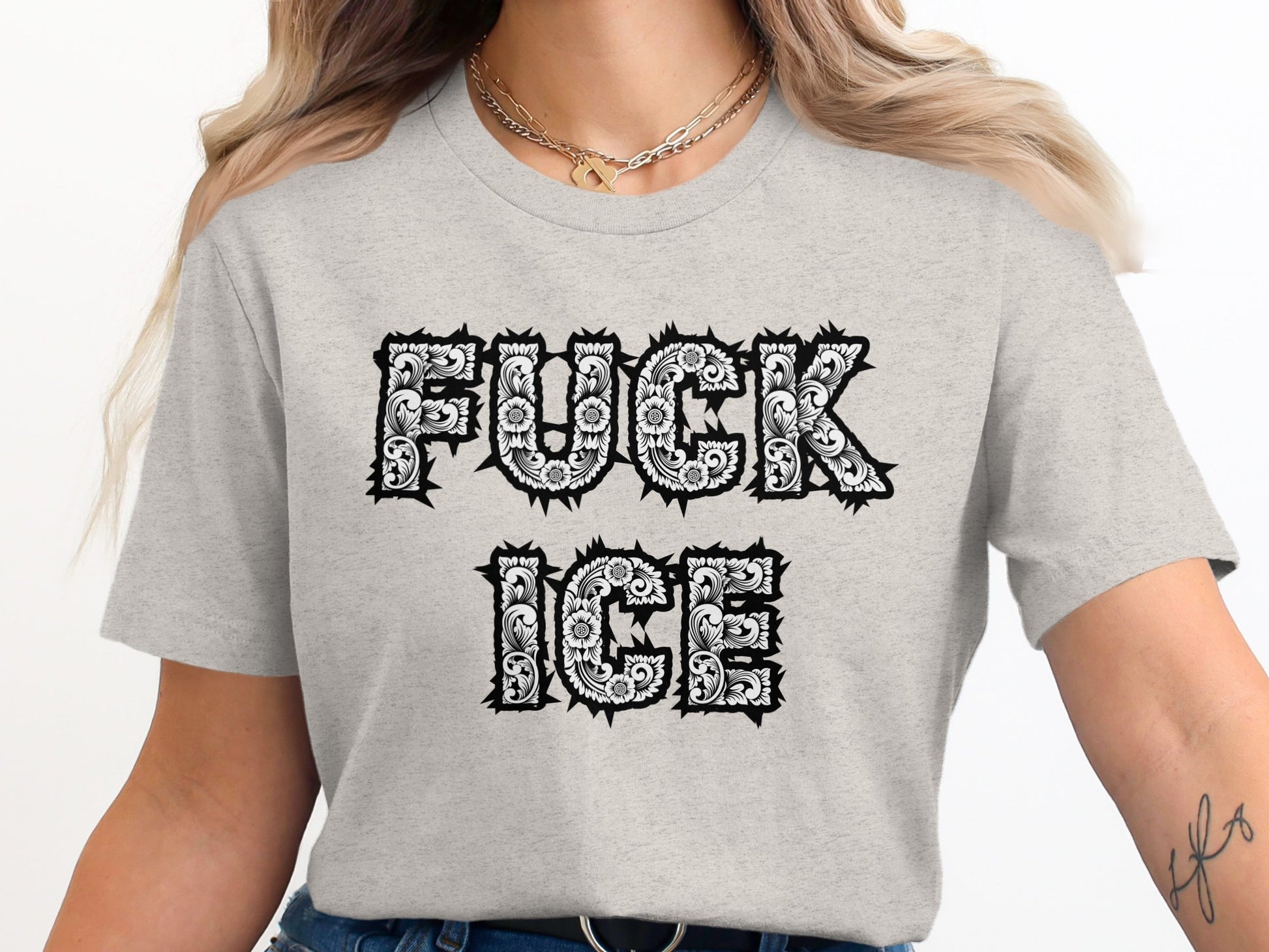 Bold Statement Fuck Ice Graphic Tee product