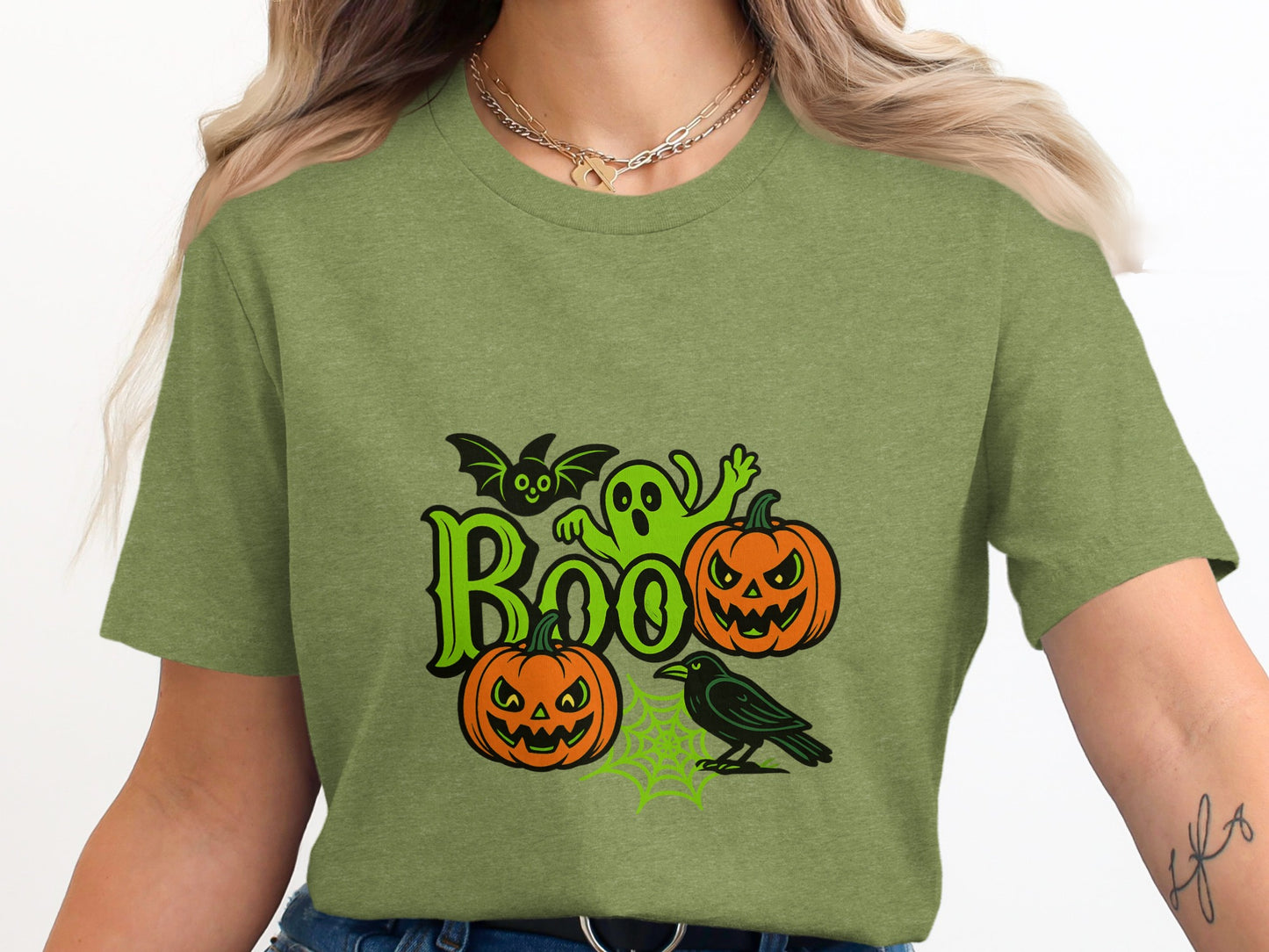 Halloween Boo Ghost Pumpkin Anti Trump Graphic T-Shirts