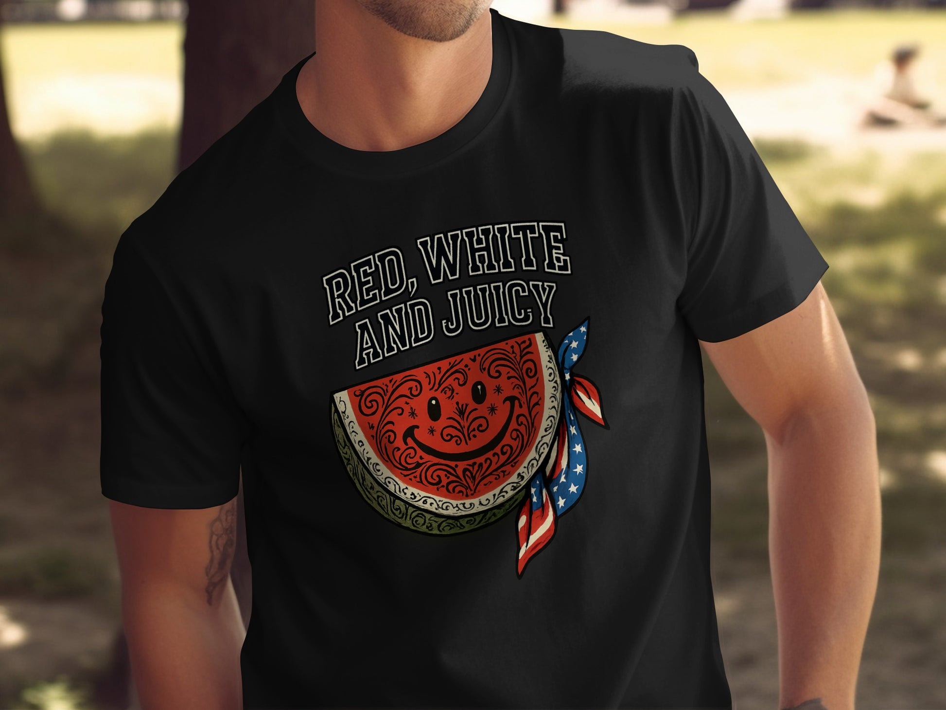 Red White And Juicy Watermelon Slice T-shirt product type