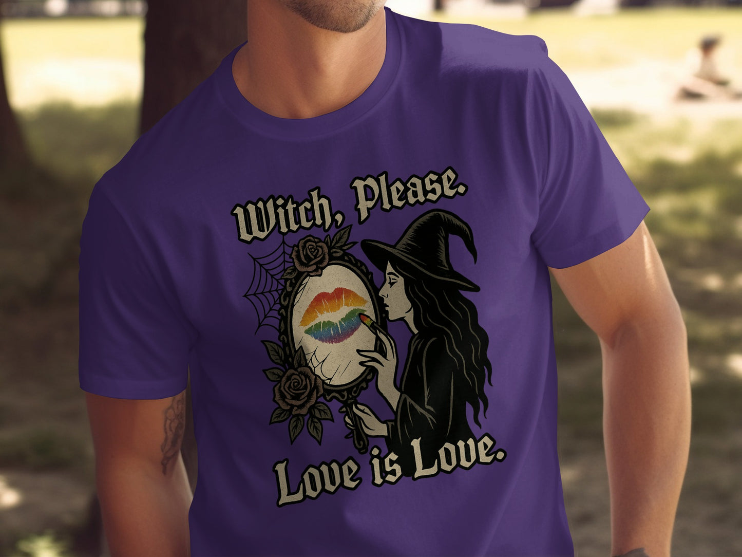 Witch Please Love Is Love Design T-Shirt Unique product