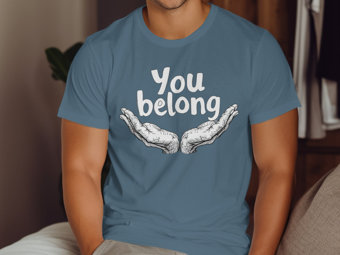 Inspirational You Belong Graphic Print T-shirt product type