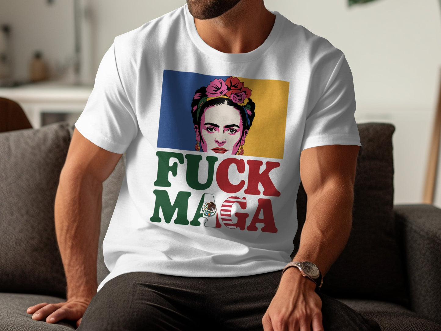 Bold Artistic Statement Anti-MAGA Graphic T-Shirt product