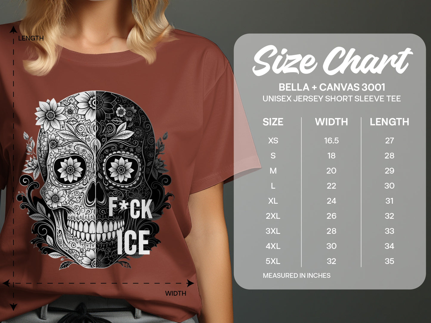 Flower Skull Graphic F*Ck Ice Unisex Jersey Tee product