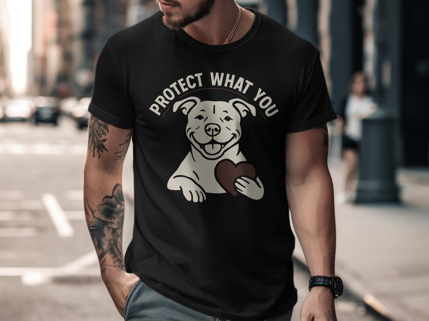 Protect What You Love Dog Graphic T-Shirt product