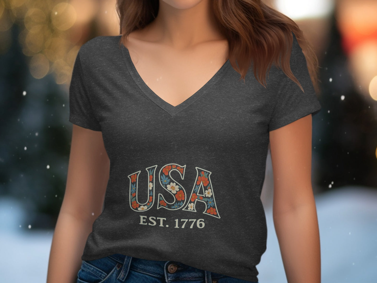Patriotic USA Est 1776 Design Graphic T-Shirt product