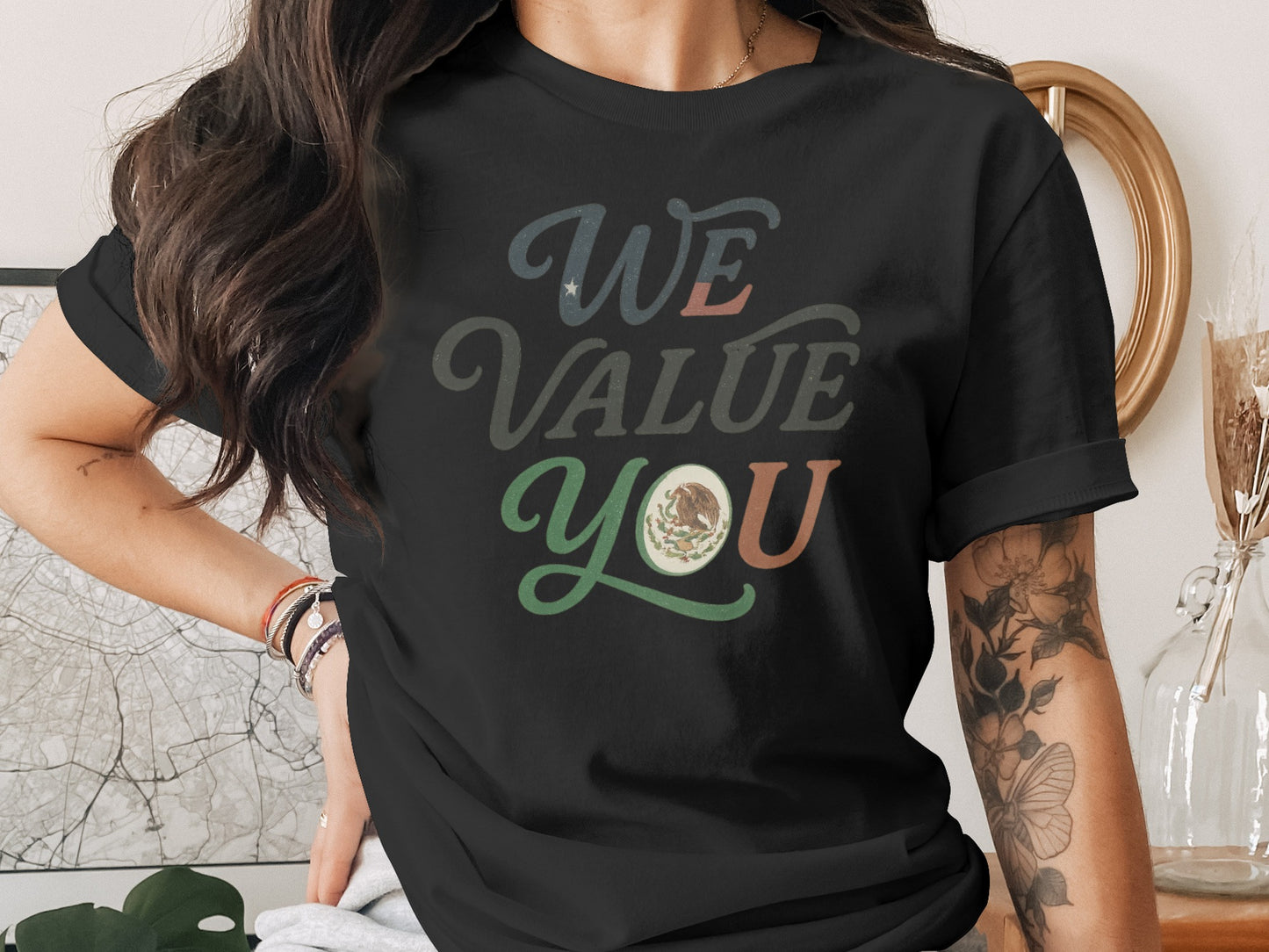 We Value You Graphic Black Short Sleeve product