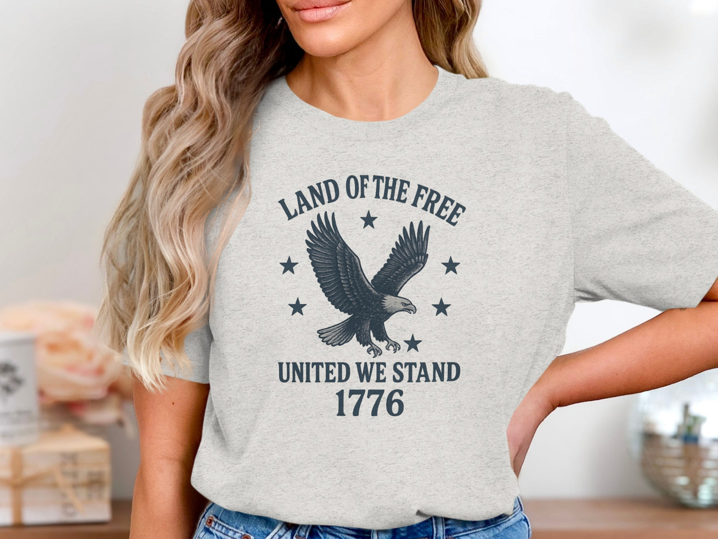 Land Of The Free United We Stand 1776 T-shirt product