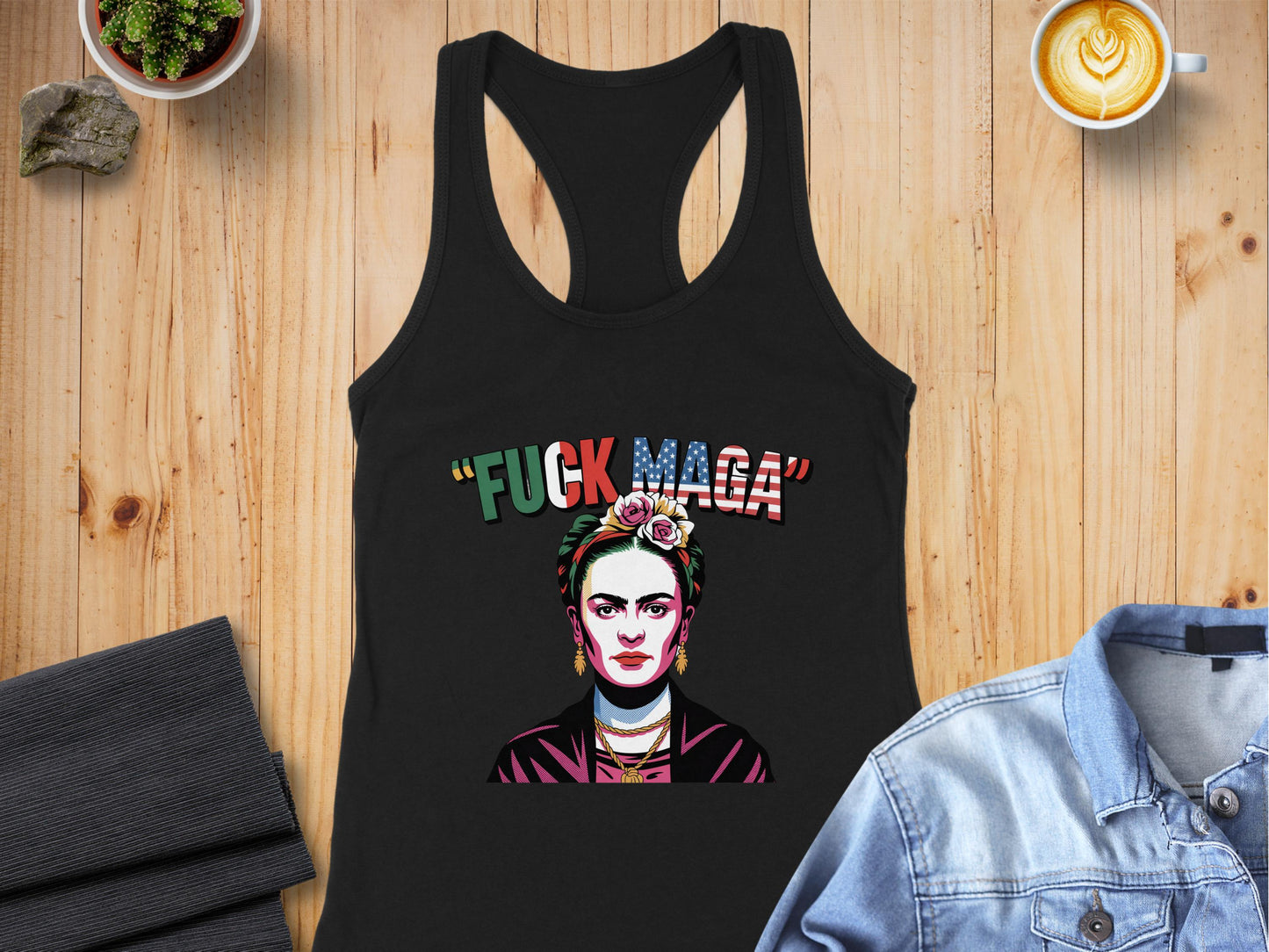 Frida 'FUCK MAGA' Racerback Tank Top product type