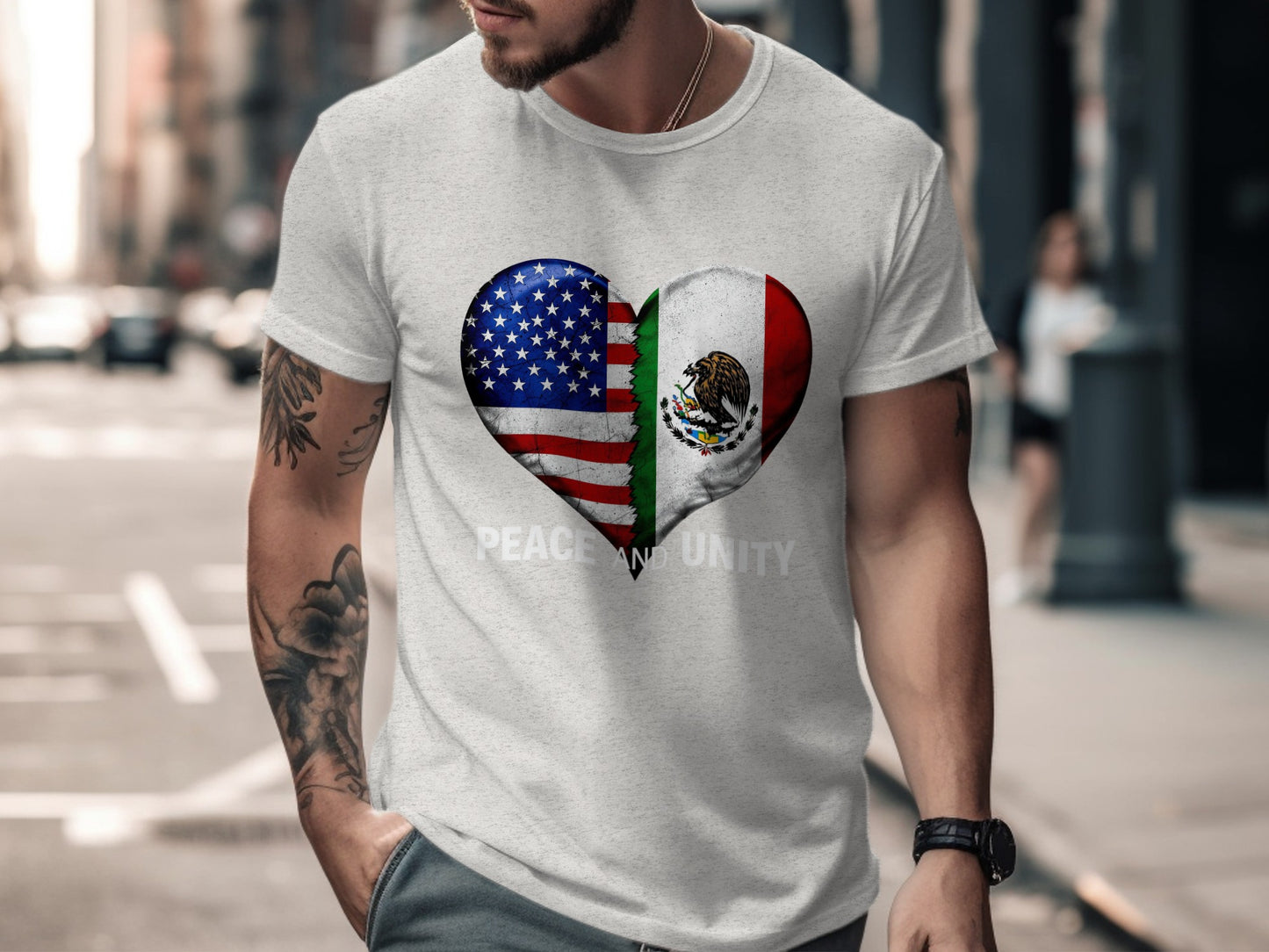 Peace and Unity Heart Flag Shirt Clothing Product