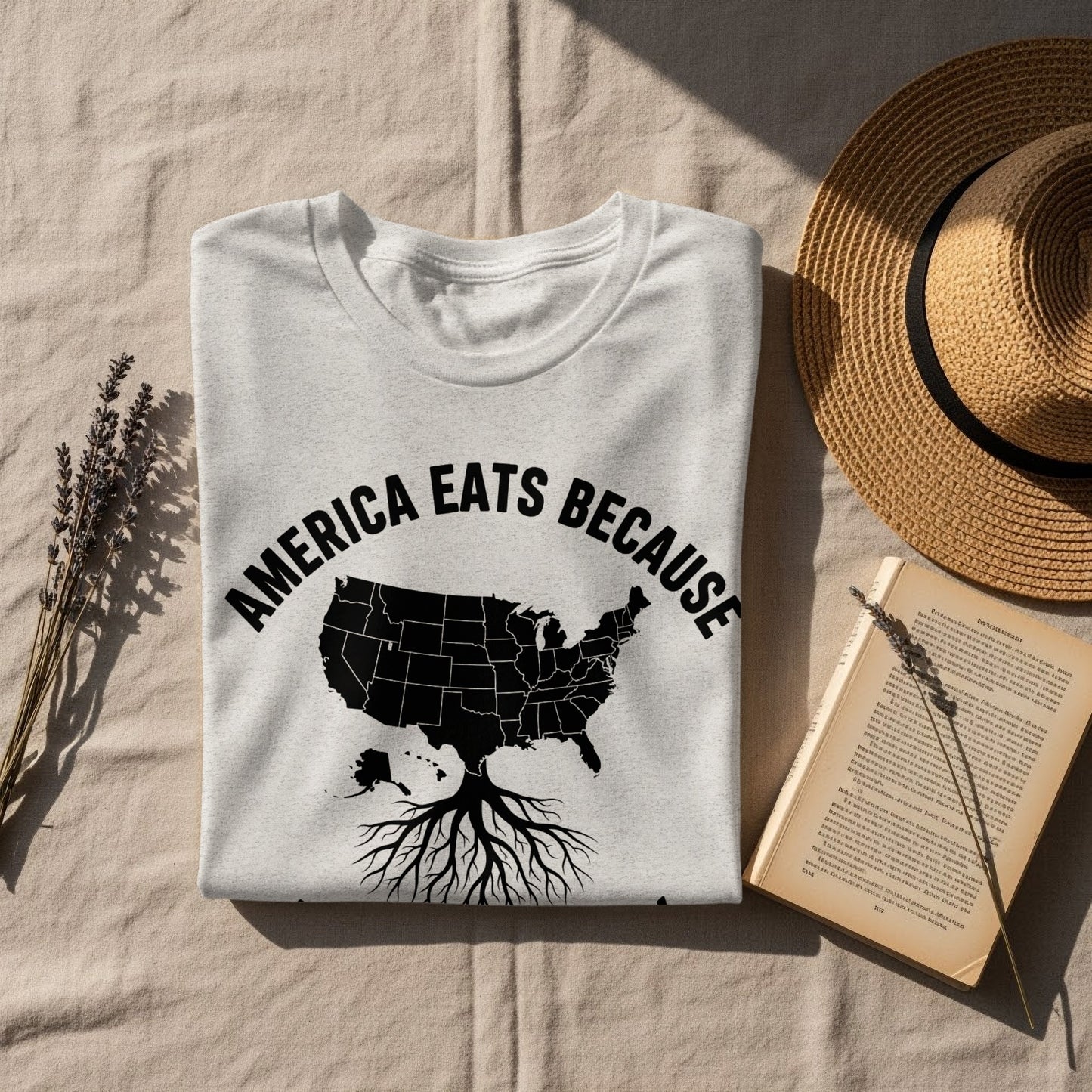 America Eats Because Graphic T-Shirt product type