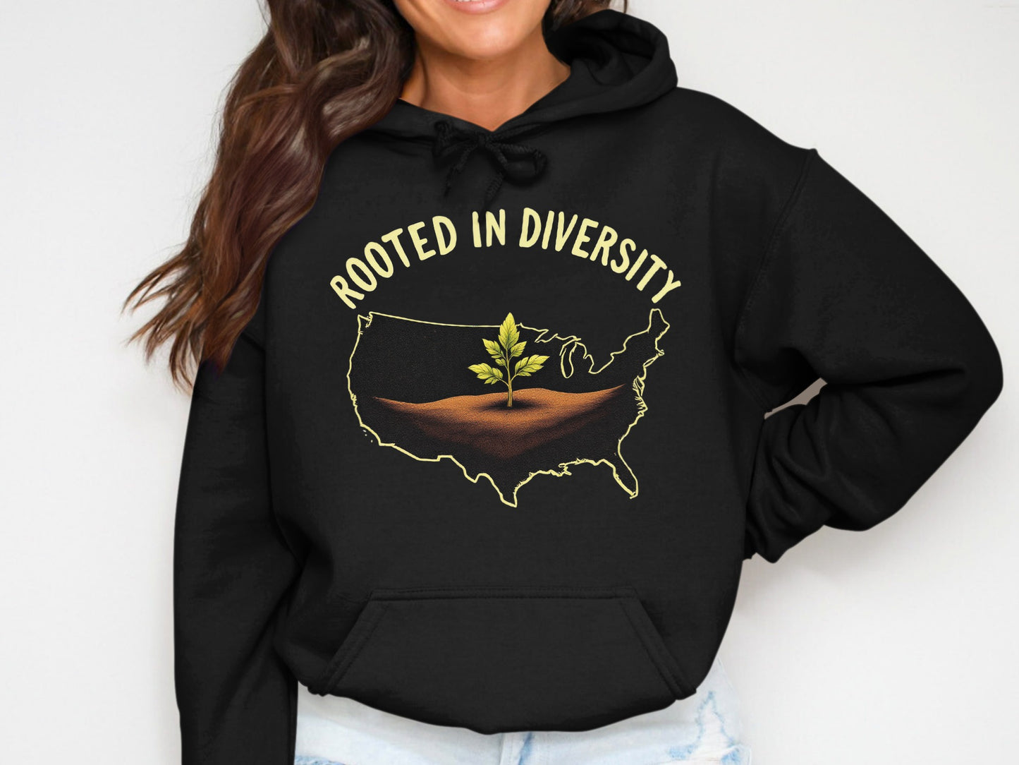 Rooted In Diversity Graphic Black Hoodie product type