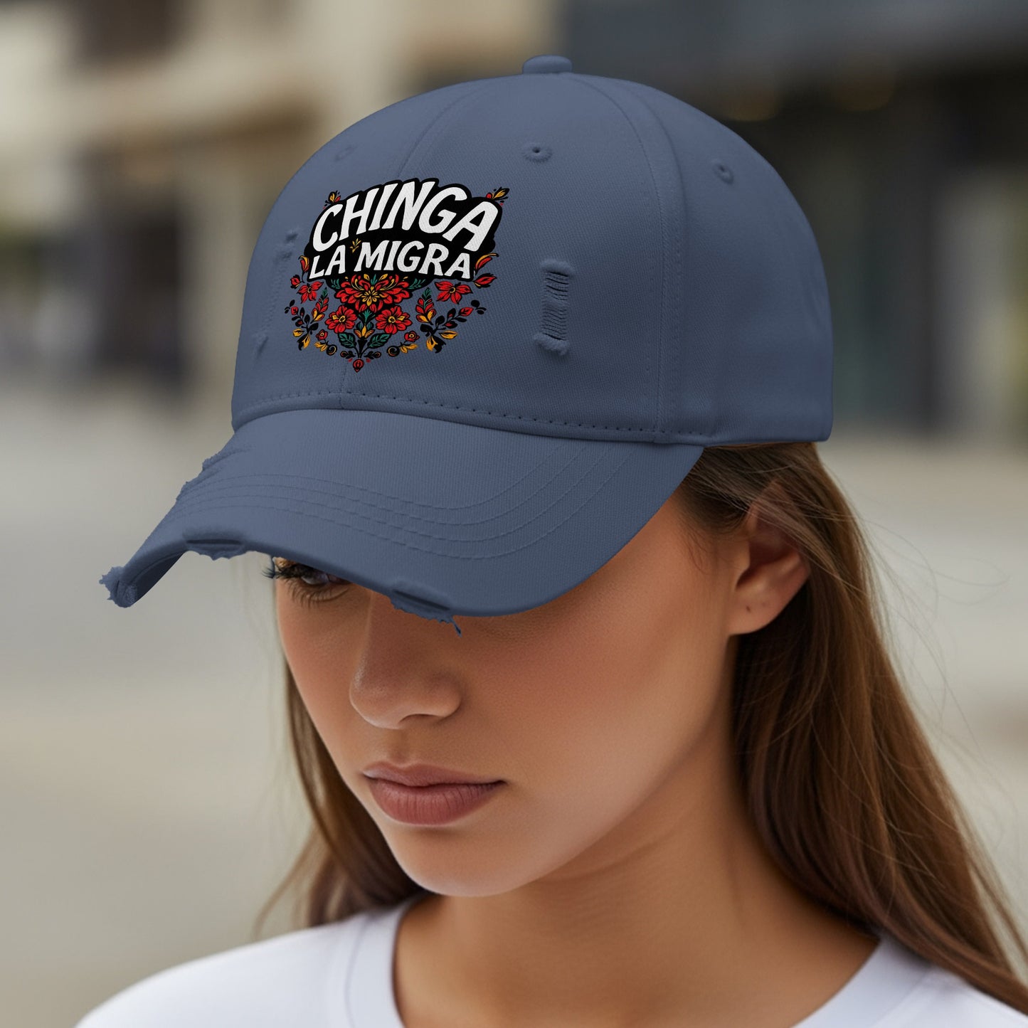 Chinga La Migra Urban Style Embroidered Hat product