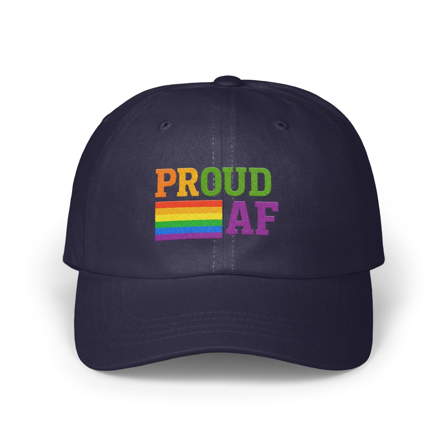 Colorful Proud AF Embroidered Rainbow Pride Hat product