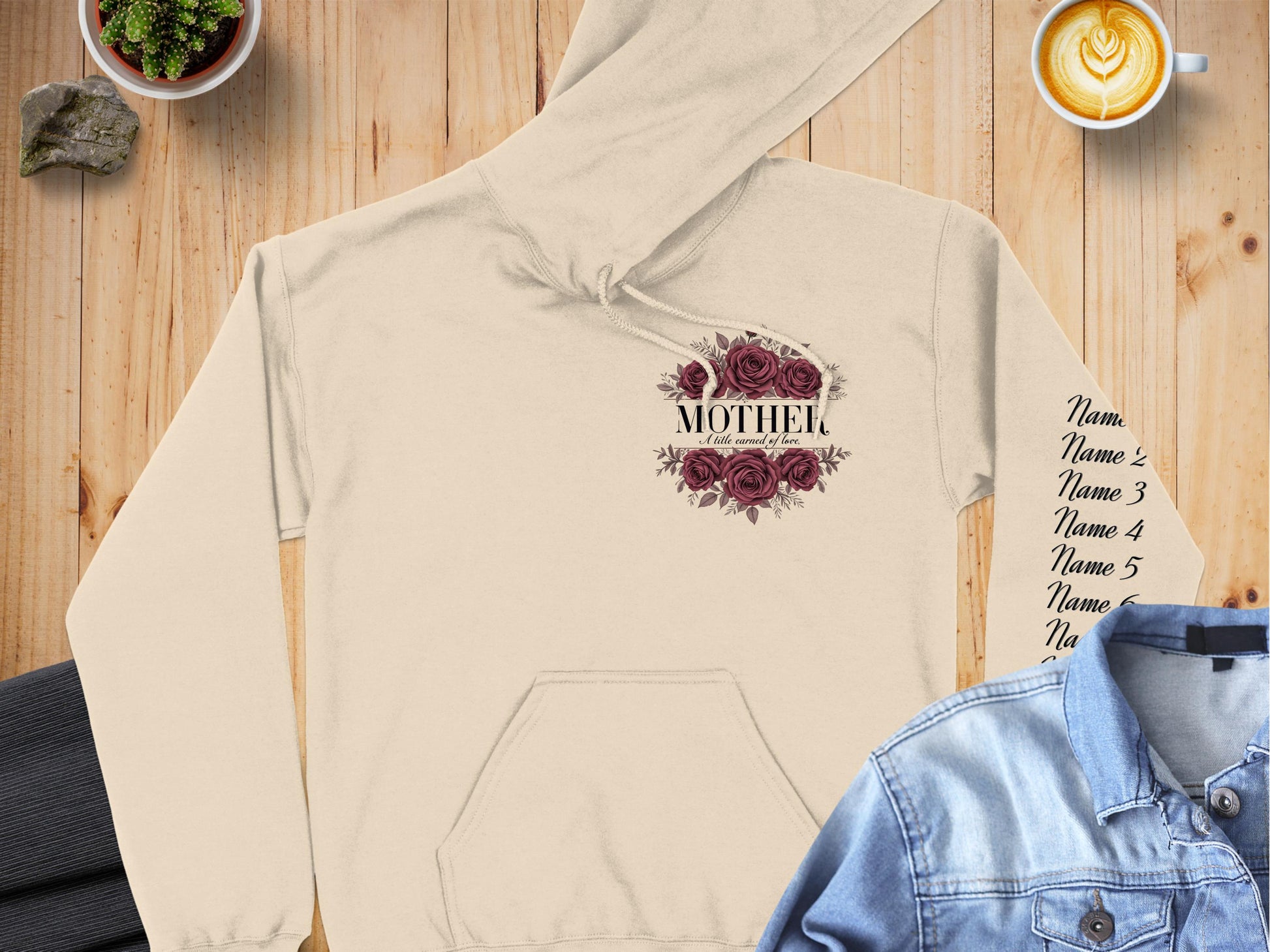 Mother Roses Graphic Hoodie Customizable Apparel product type