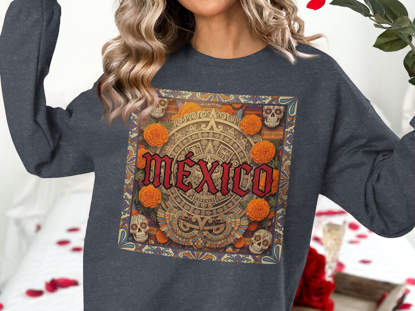 Vintage Mexico Aztec Calendar Design Sweatshirt product
