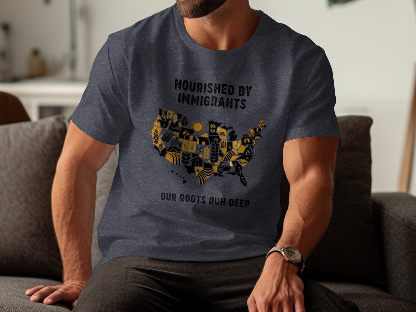 Nourished By Immigrants Our Roots Run Deep Shirt product