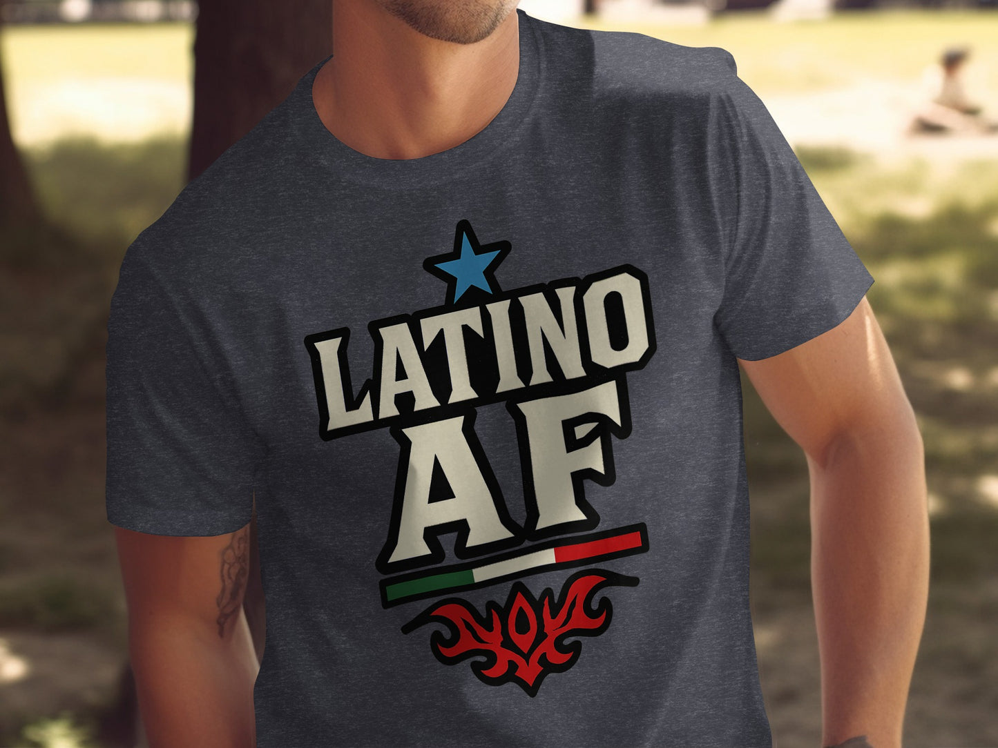 Latino AF Star Flame Graphic T-Shirt product