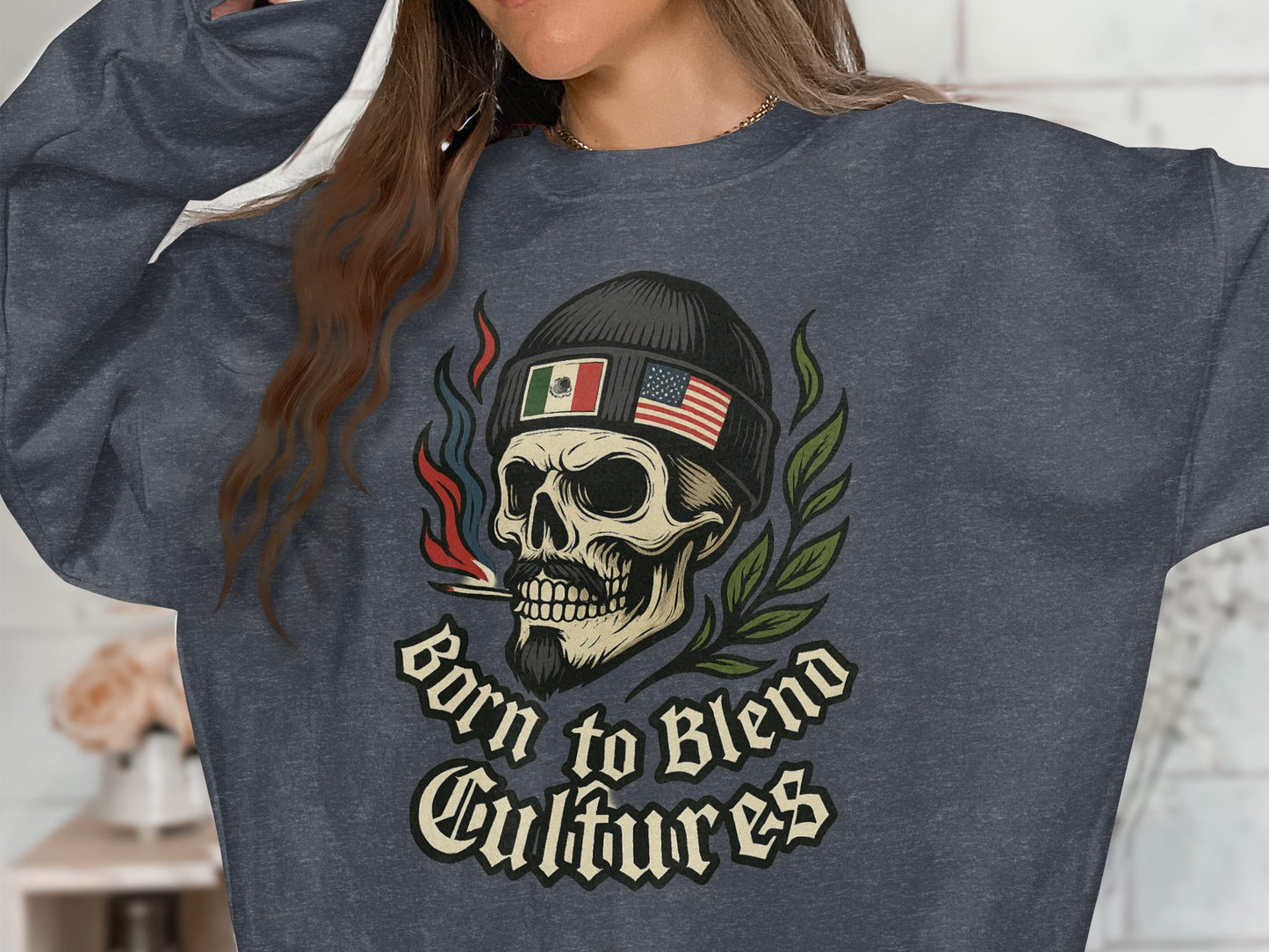 Born to Blend Cultures Skull Graphic product